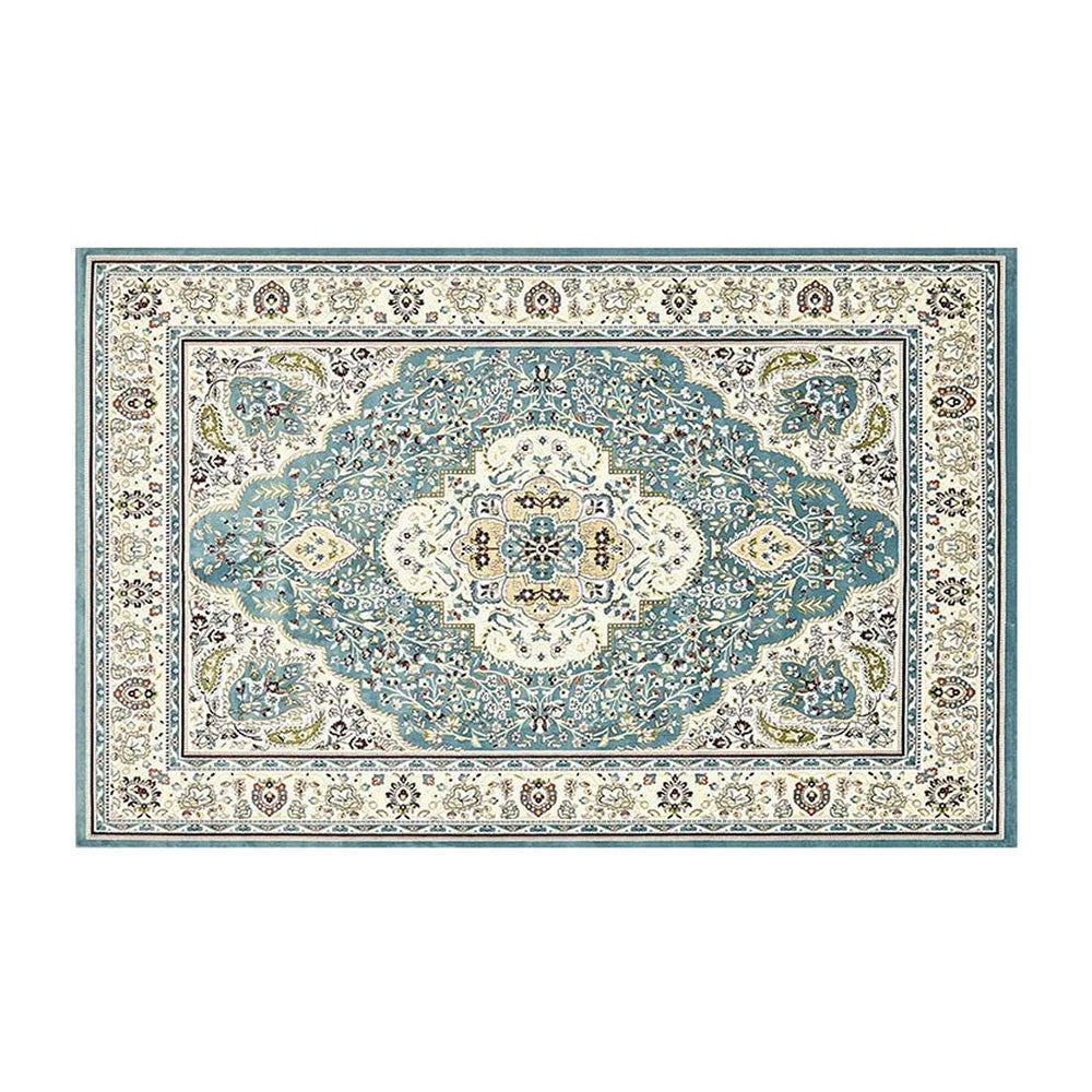 140x200cm Boho Carpet Style Mat Anti Slip Floor Mat Area Rug Home Decoration Blue