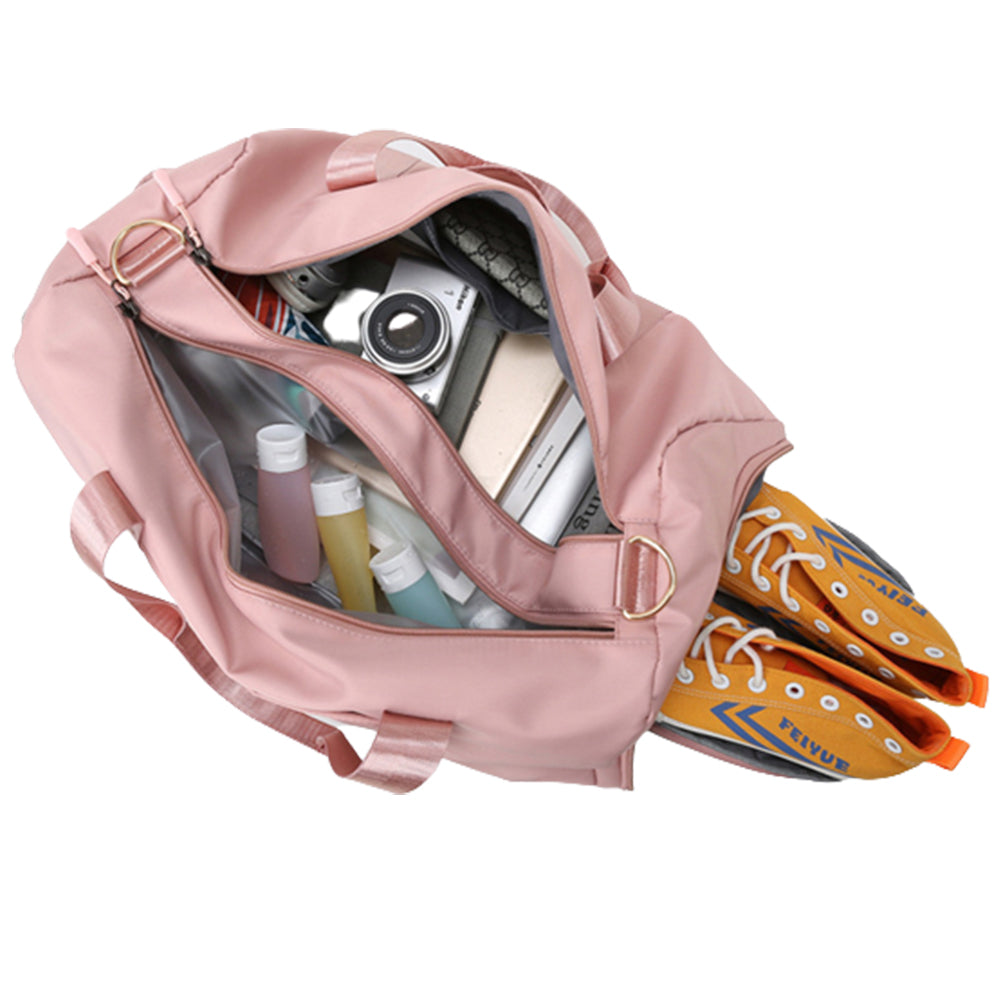 Portable Duffel Bag Travel Bag Pink