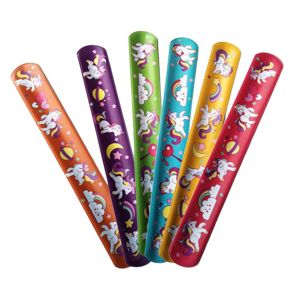 30Pcs Mixed Wrist Snap Slap Bands Christmas and Unicorn Style