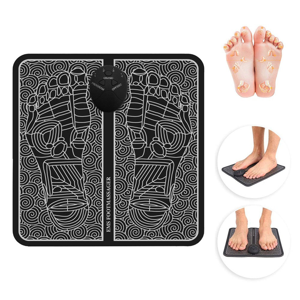 2 X Electric Foot Massage Mat EMS Stimulator Leg Muscle Relax Massage Pad