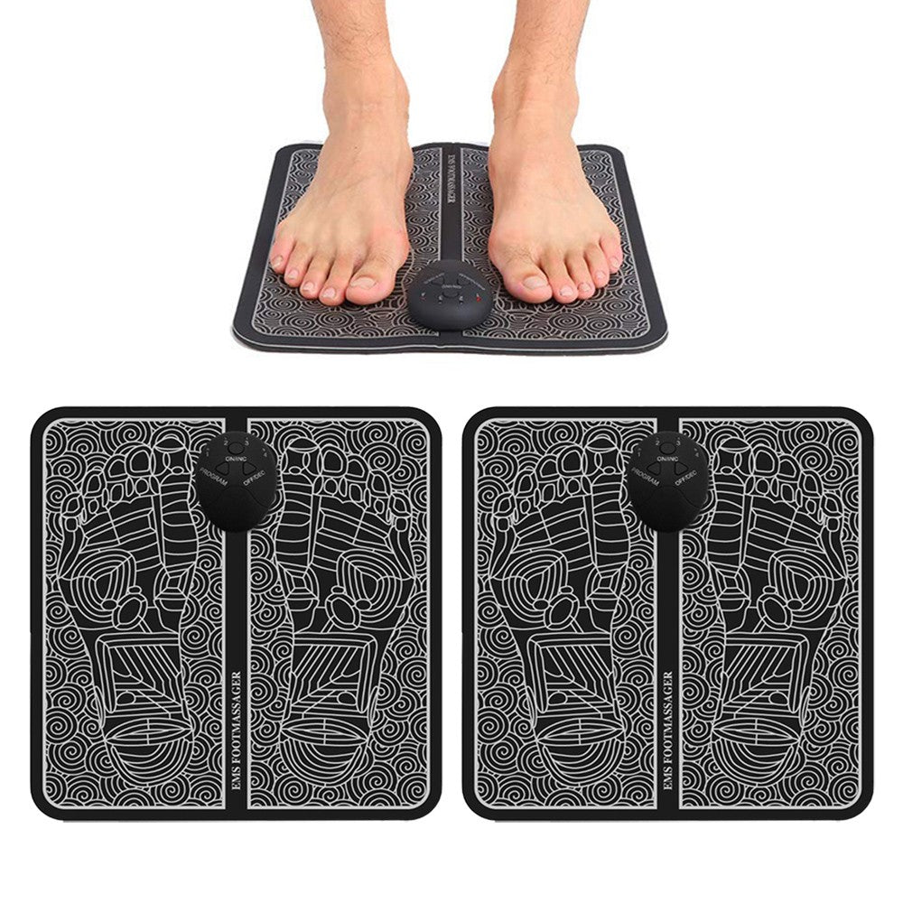 2 X Electric Foot Massage Mat EMS Stimulator Leg Muscle Relax Massage Pad