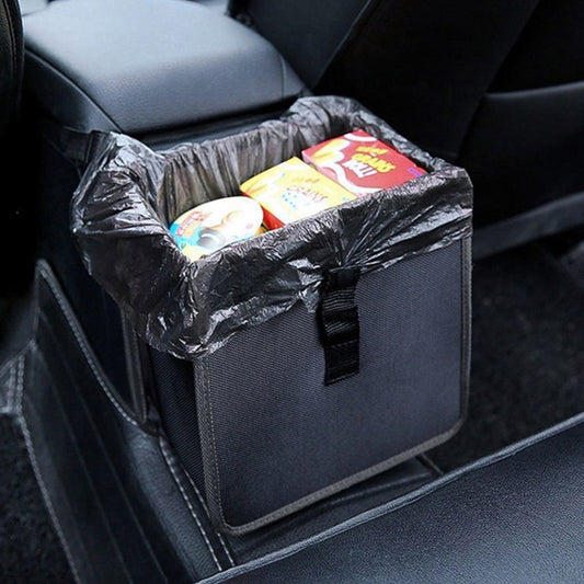 27.5x14.5x27.5cm Foldable Car Trash Can Rubbish Bin Garbage Bag Hanging Car Storage Bag