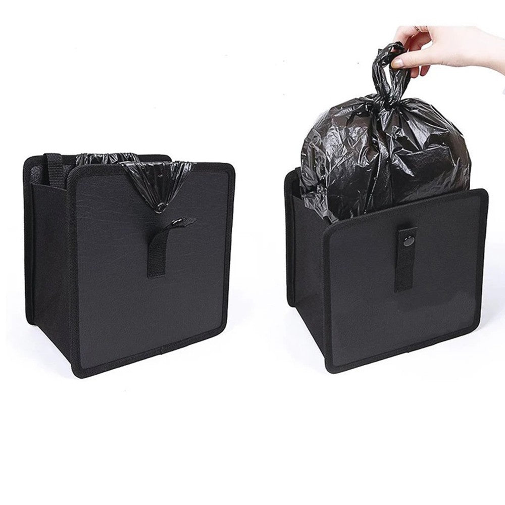 22x14.5x22cm Foldable Car Trash Can Rubbish Bin Garbage Bag Hanging Car Storage Bag