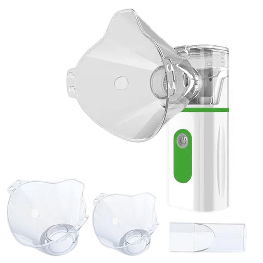 Portable Battery Operated Nebulizer Machine Green Handheld Mesh Nebulizer Mist Steam Inhaler for Breathing Problems