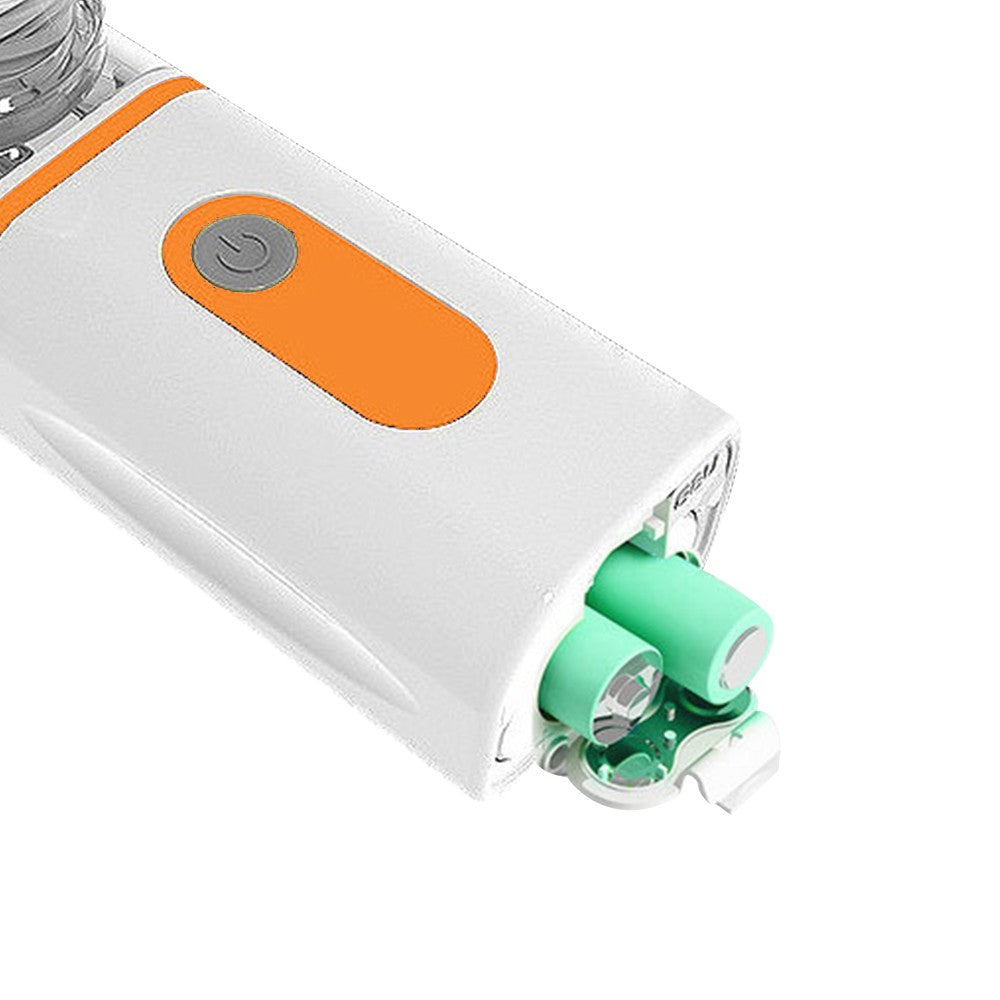 Portable Battery Operated Nebulizer Machine Orange Handheld Mesh Nebulizer Mist Steam Inhaler for Breathing Problems