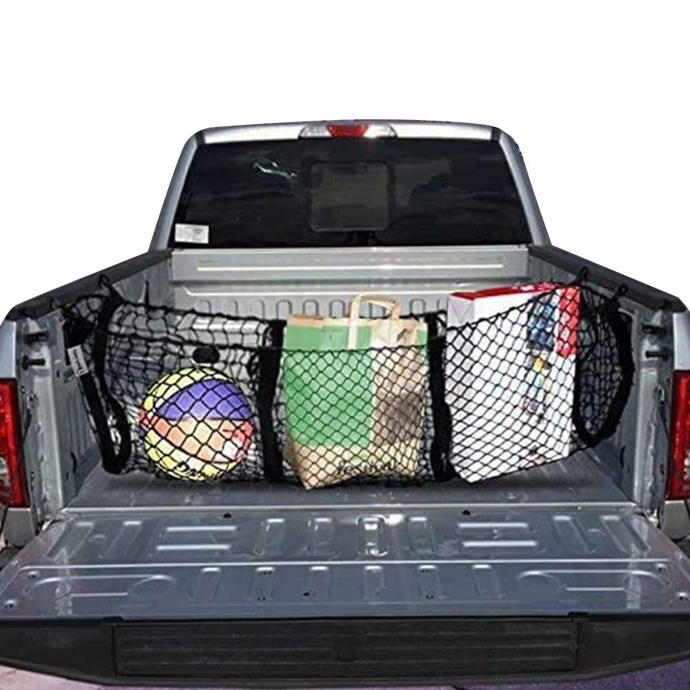 2Pcs Car Cargo Net and Rear Trunk Net Organizer Set Cargo Storage Mesh Net Trunk Luggage Organizer