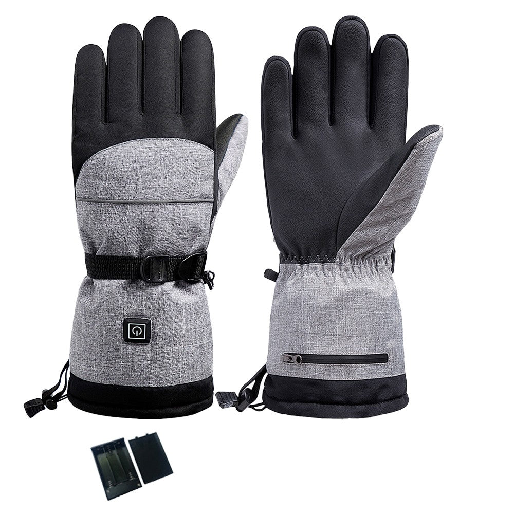 1 Pair Adult Heated Winter Gloves Touchscreen Gloves Battery Operated Warm Ski Gloves Cycling Gloves