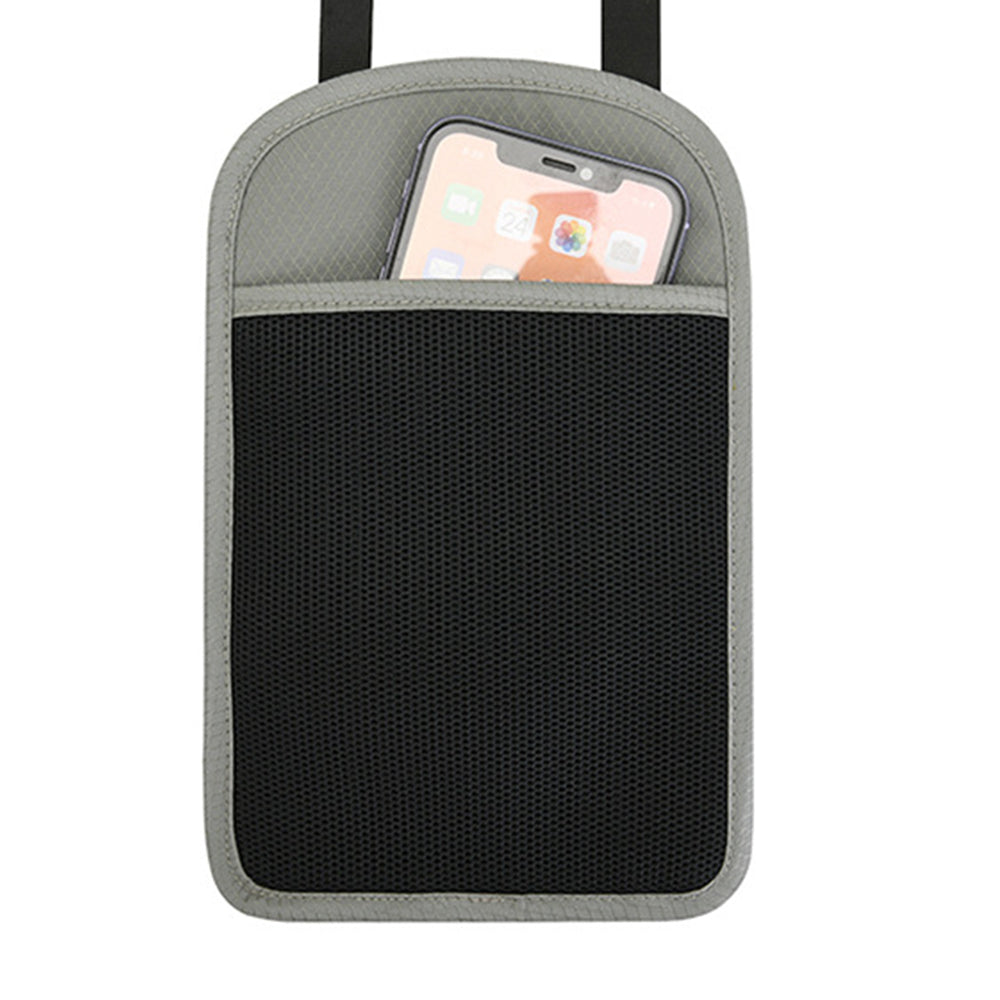 Travel RFID Blocking Passport Holder Travel Wallet Crossbody Phone Bag Grey