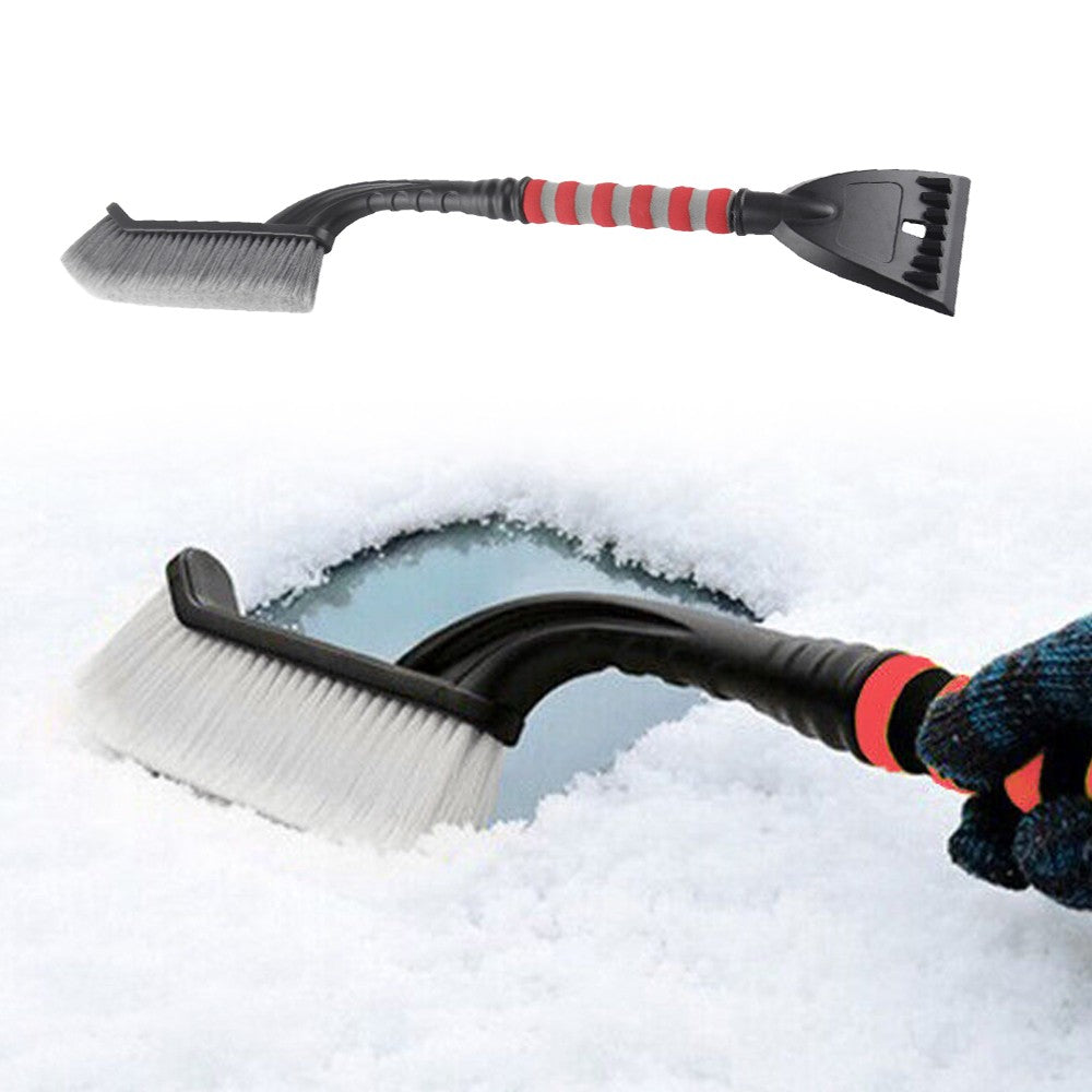 2-in-1 Detachable Ice Scraper and Snow Brush for Car Windshield Grey