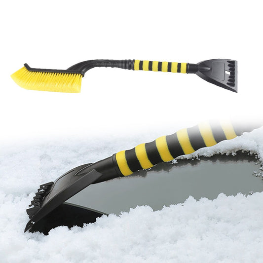 2-in-1 Detachable Ice Scraper and Snow Brush for Car Windshield Yellow