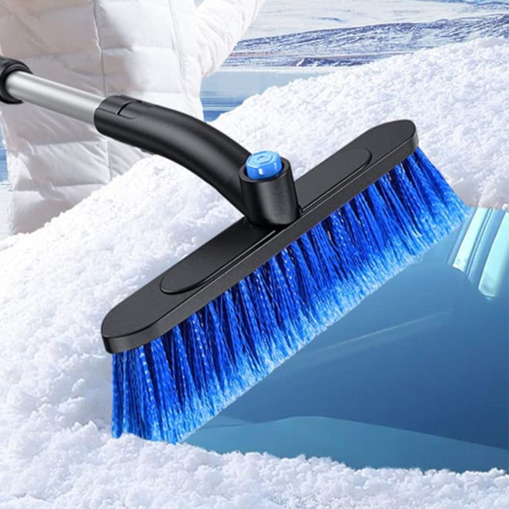 2-in-1 Extendable Ice Scraper and Snow Brush for Car Windshield Blue