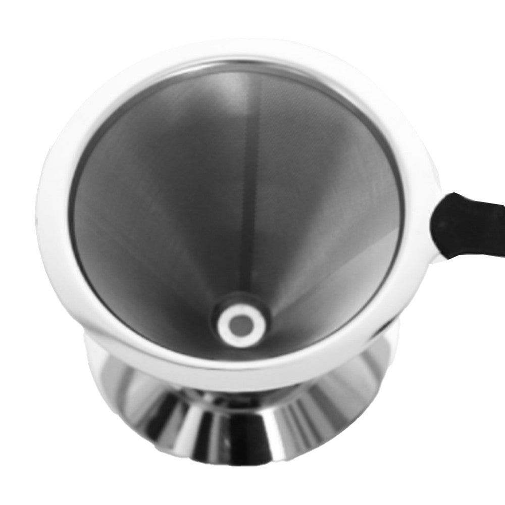 12cm Pour Over Coffee Dripper Stainless Steel Drip Cone Coffee Filter Reusable Coffee Strainer Coffee Maker