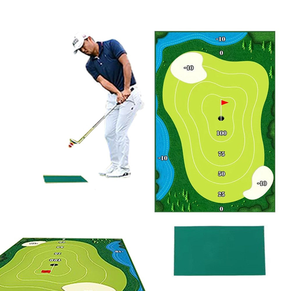 Chipping Golf Game Mat Set Golf Practice Mat Play Mat Indoor Outdoor Games Equipment