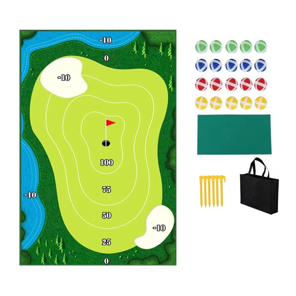 Chipping Golf Game Mat Set Golf Practice Mat Play Mat Indoor Outdoor Games Equipment