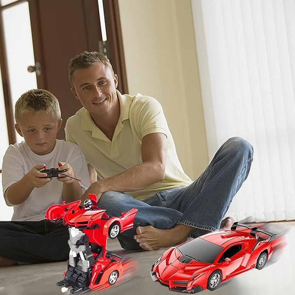 1Pc Remote Control Car Toy Transform Robot Toy Kids RC Car Red