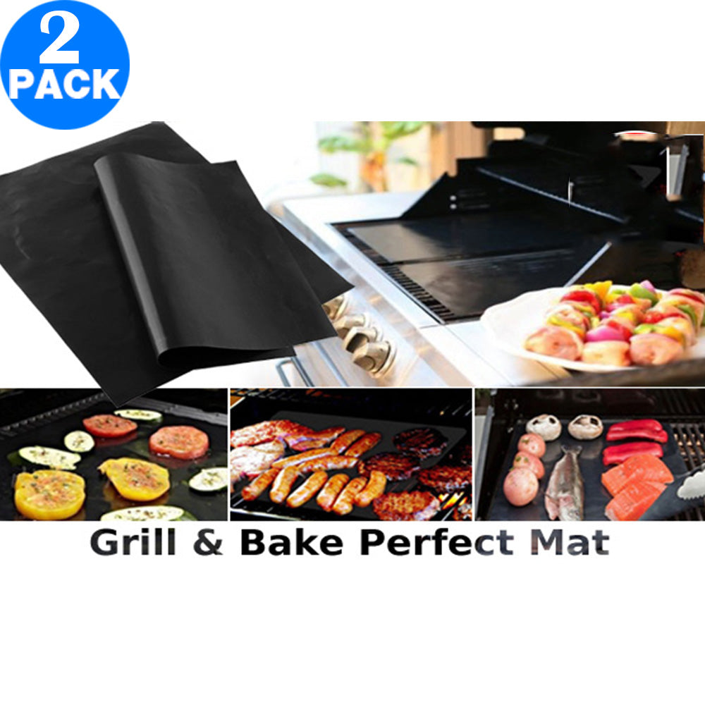 2x Non-stick BBQ Grill & Bake Perfect Mat