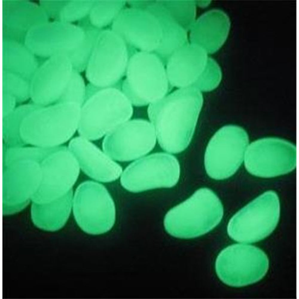 100Pcs Glow-in-the-Dark Pebbles Green 4