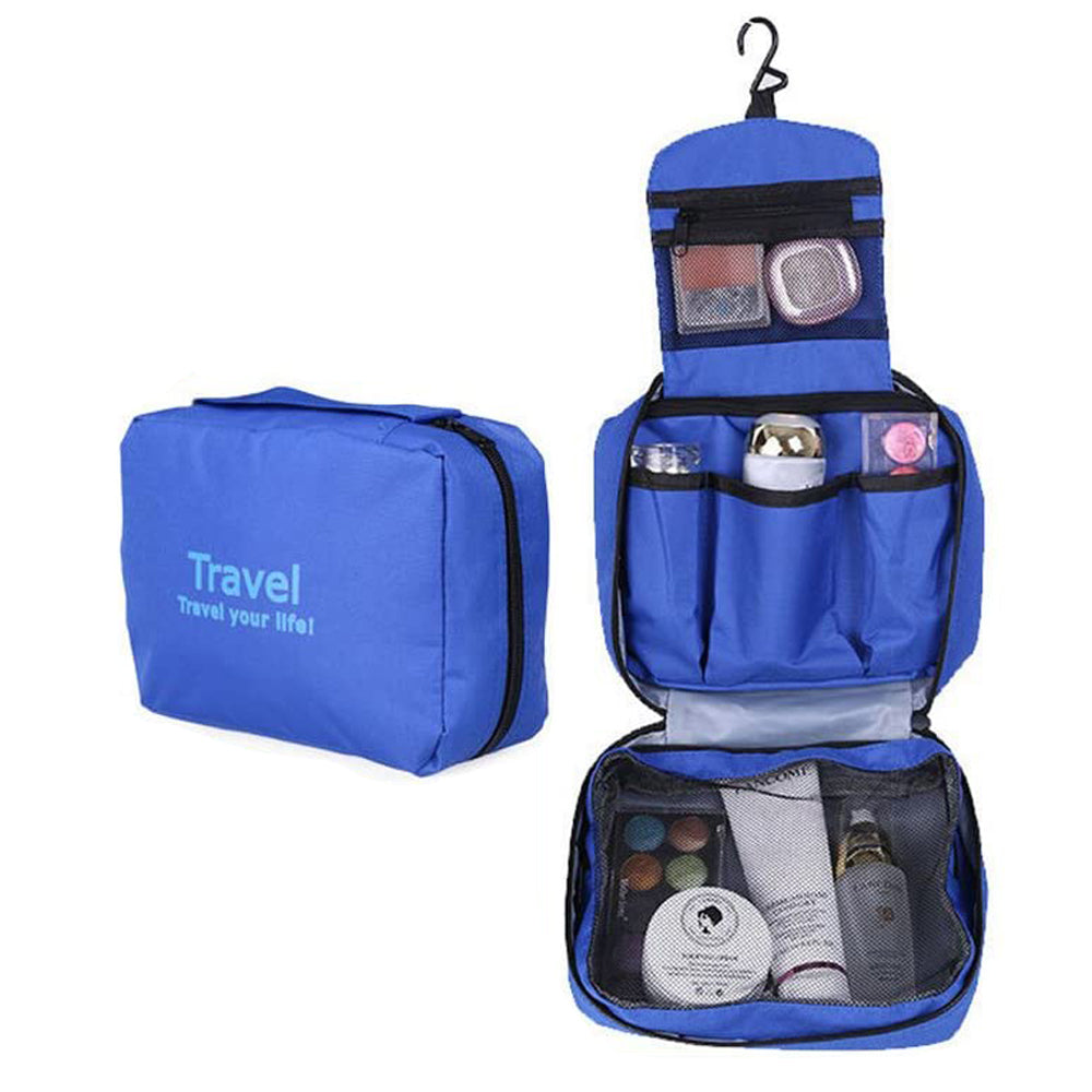 Hanging Travel Toiletry Bag Blue