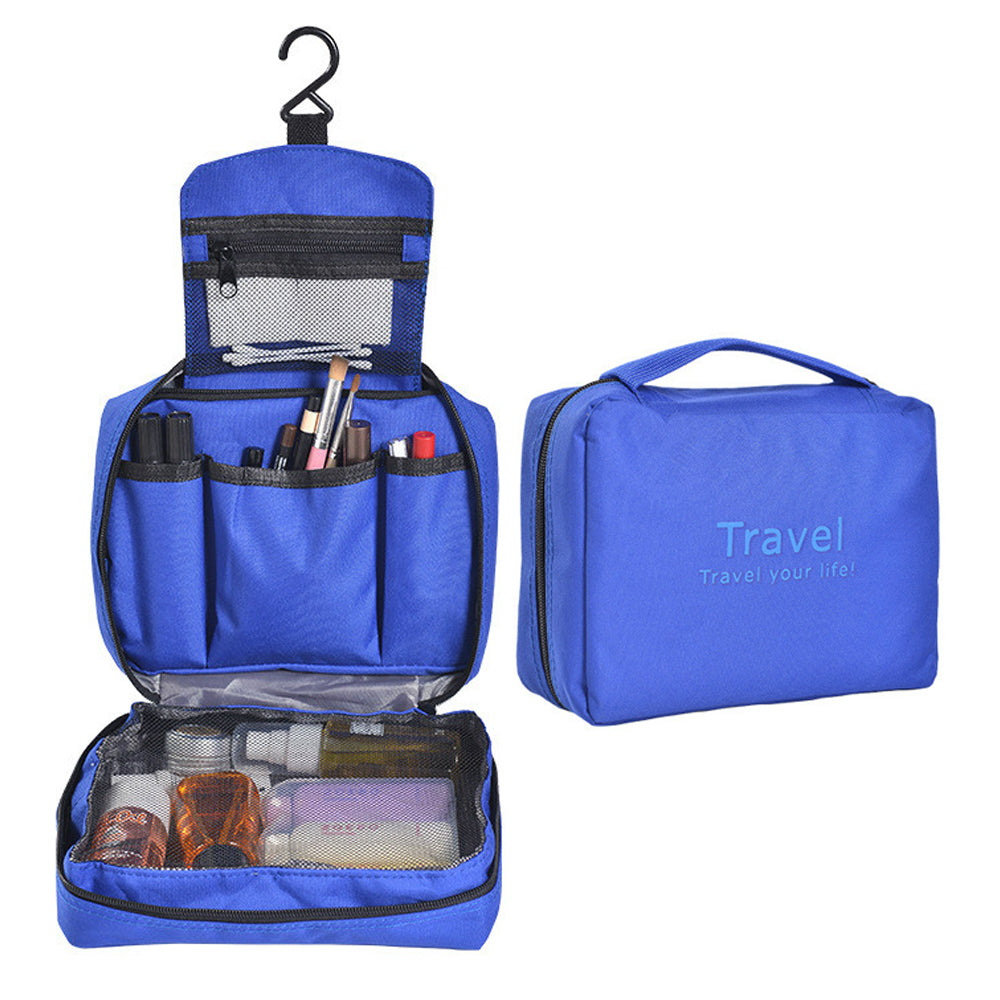 Hanging Travel Toiletry Bag Blue