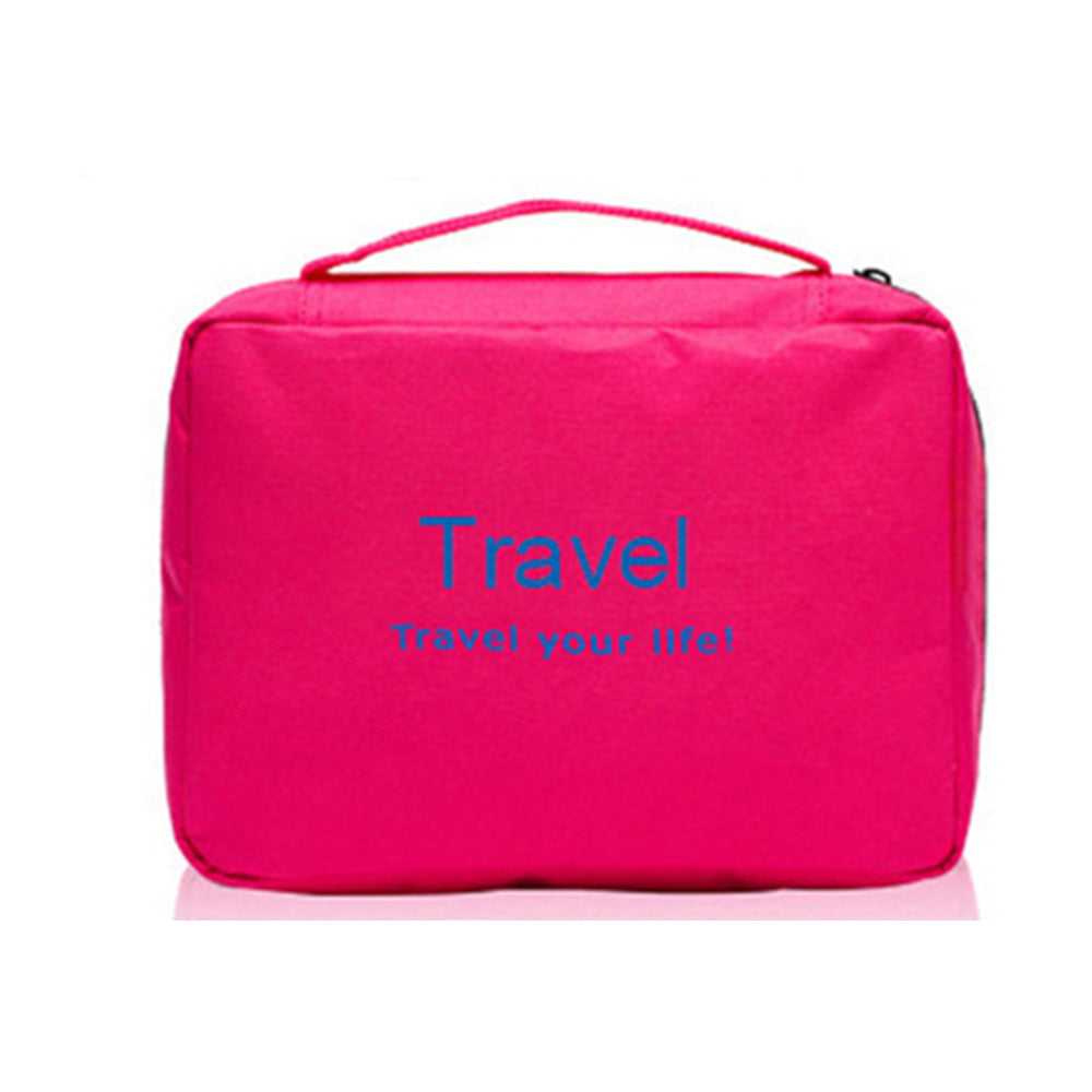 Hanging Travel Toiletry Bag Rose Red