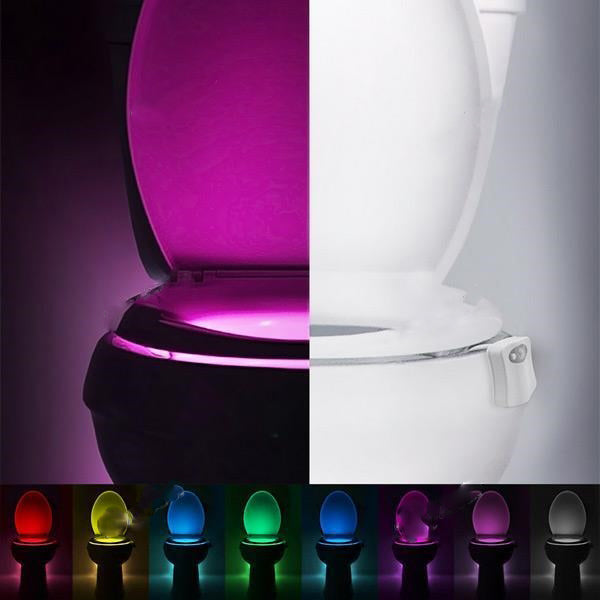 2 Pack 8 Colors Motion Activated Sensor Toilet Nightlight