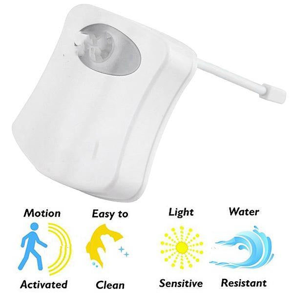 2 Pack 8 Colors Motion Activated Sensor Toilet Nightlight