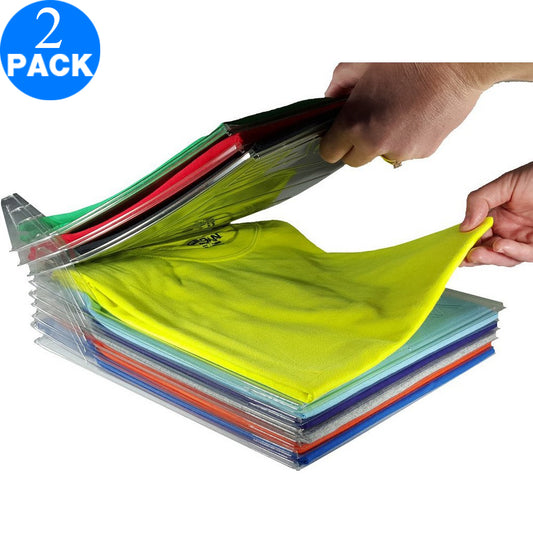 Two Pack 34.5x29.5x6.5cm Closet Organizer and Shirt Folder