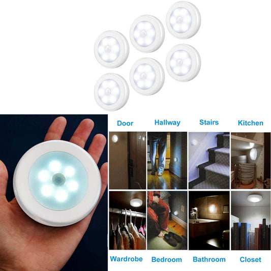 6PCS Cordless LED Motion Sensor Light Set