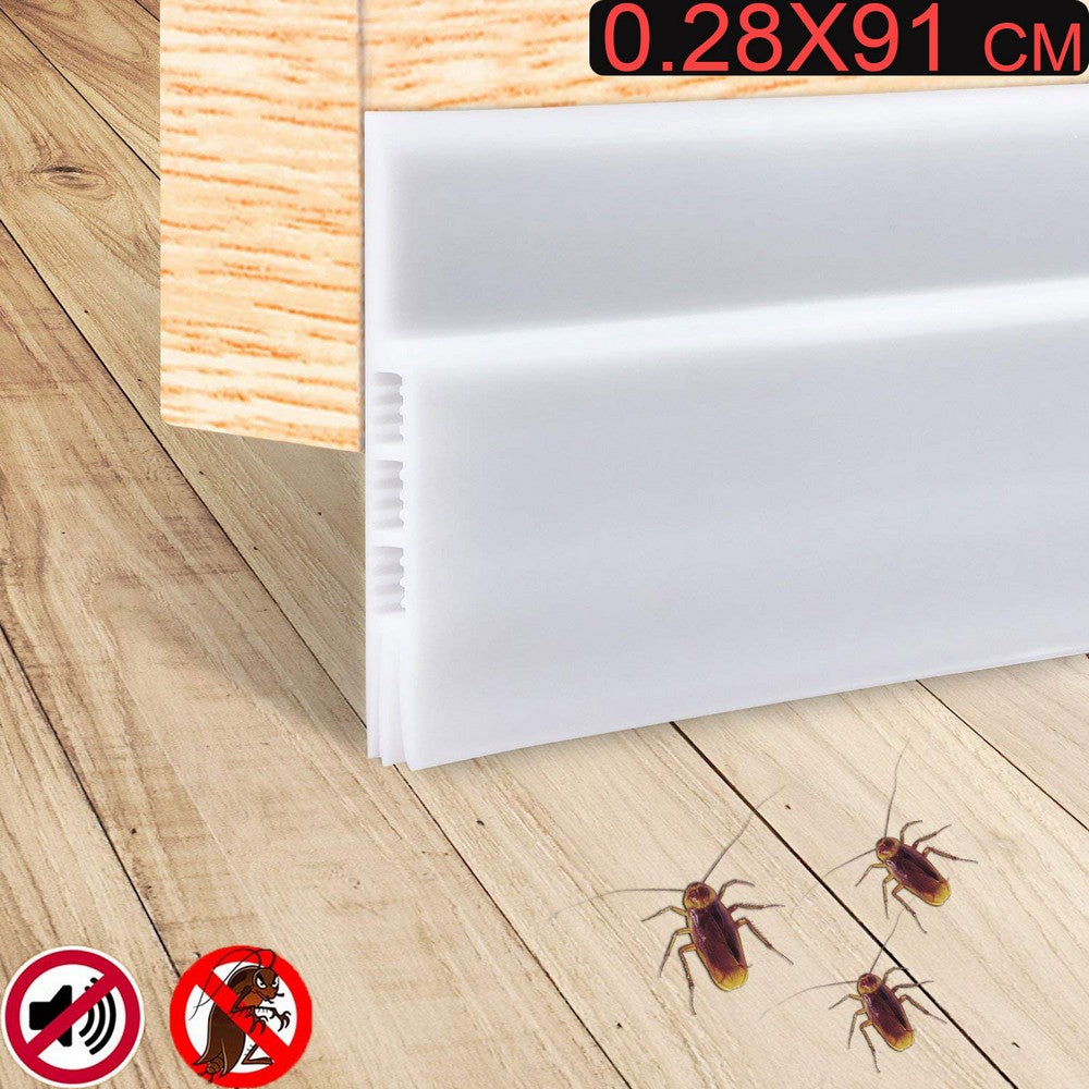 0.28X91cm Under Door Draft Blocker White