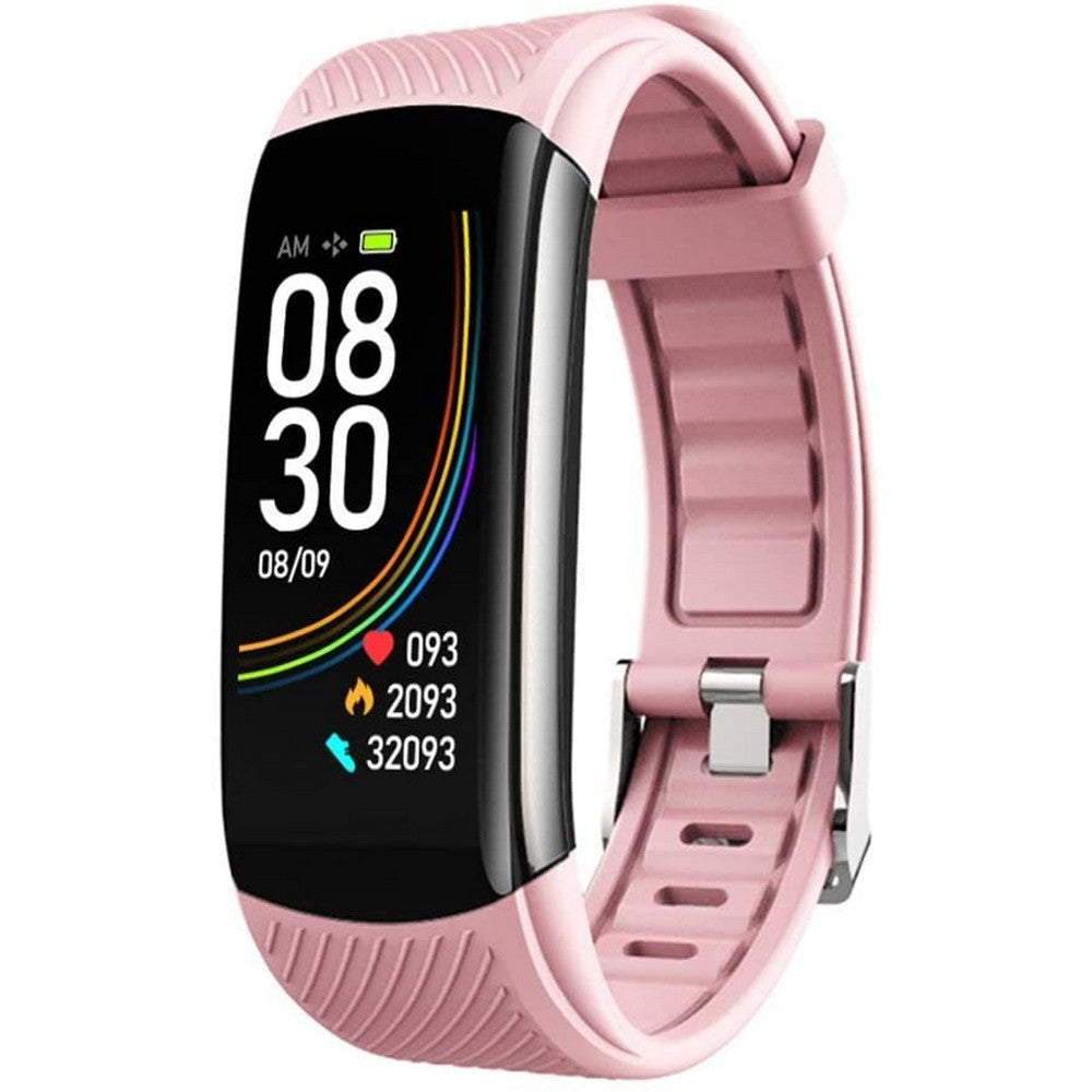 C6T Smart Watch Sports Bracelet Body Temperature Heart Rate Blood Oxygen Blood Pressure Monitor Pink