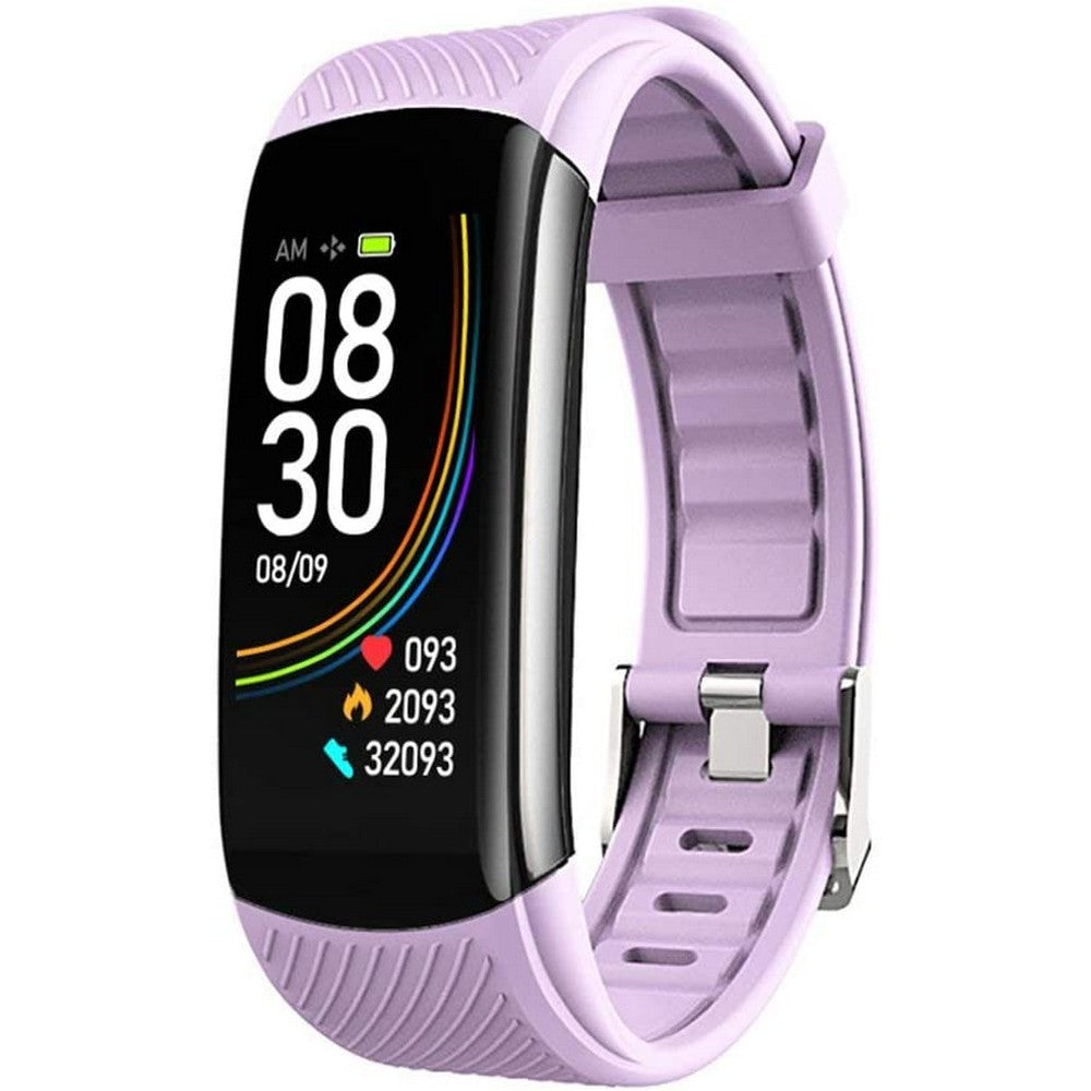 C6T Smart Watch Sports Bracelet Body Temperature Heart Rate Blood Oxygen Blood Pressure Monitor Purple