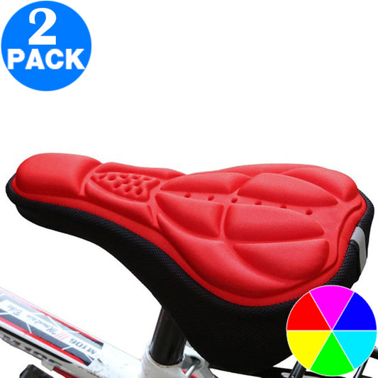 2 X 3D Bicycle Seat Covers with Reflective Strips