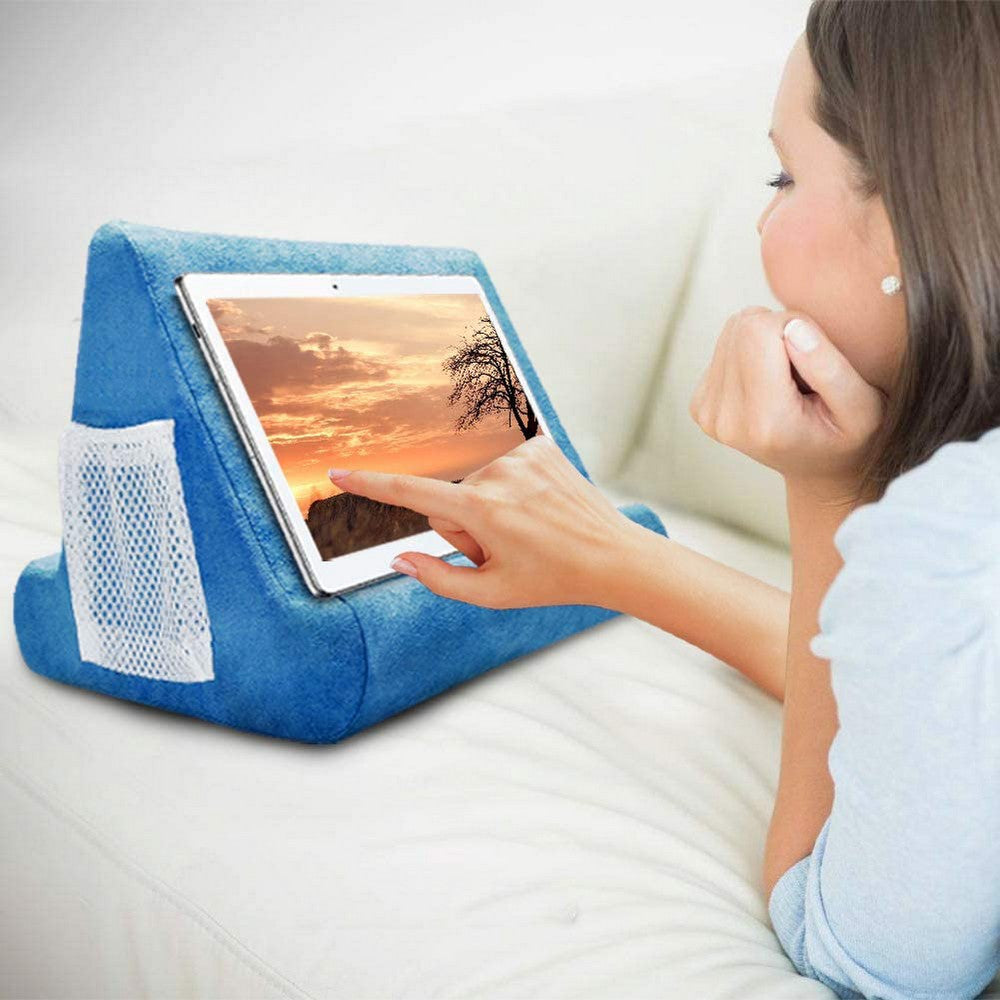 Multi Angle Soft Pillow Mobile Phone Holder IPad Tablet Stand with Mesh Bag and Handle Style 1