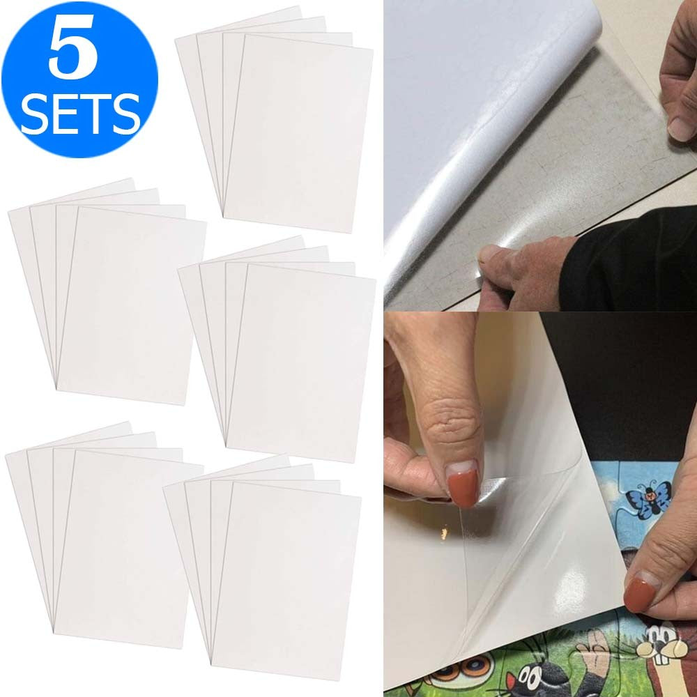 20PCS Adhesive Large Puzzle Saver Sheets Peel Sticker Protective Films for 1000 Pieces Puzzles