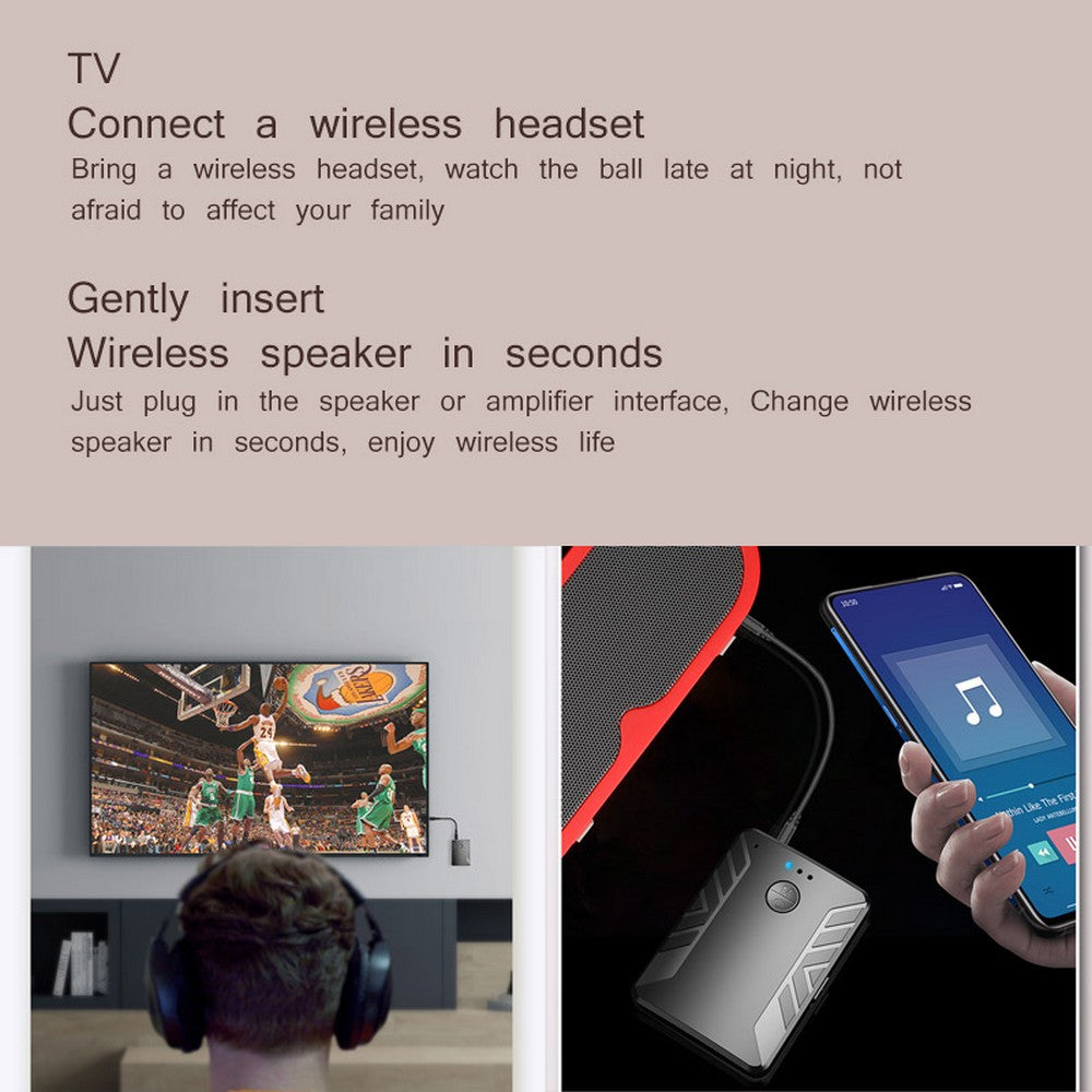 T19 Bluetooth 5.0 Wireless TV Bluetooth Headphones Stero Audio Transmitter