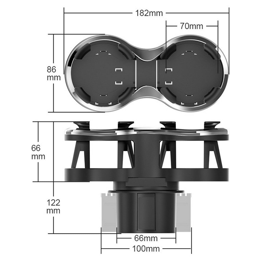 2 In 1 Movable Bracket Car Cup Holder Expander Vehicle Drink Holder Water Bottle Stand