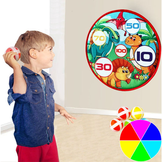 Kids Sports Toy Dart Board Darts Balls Target Game with 5 Balls Using Hook and Loop Fasteners