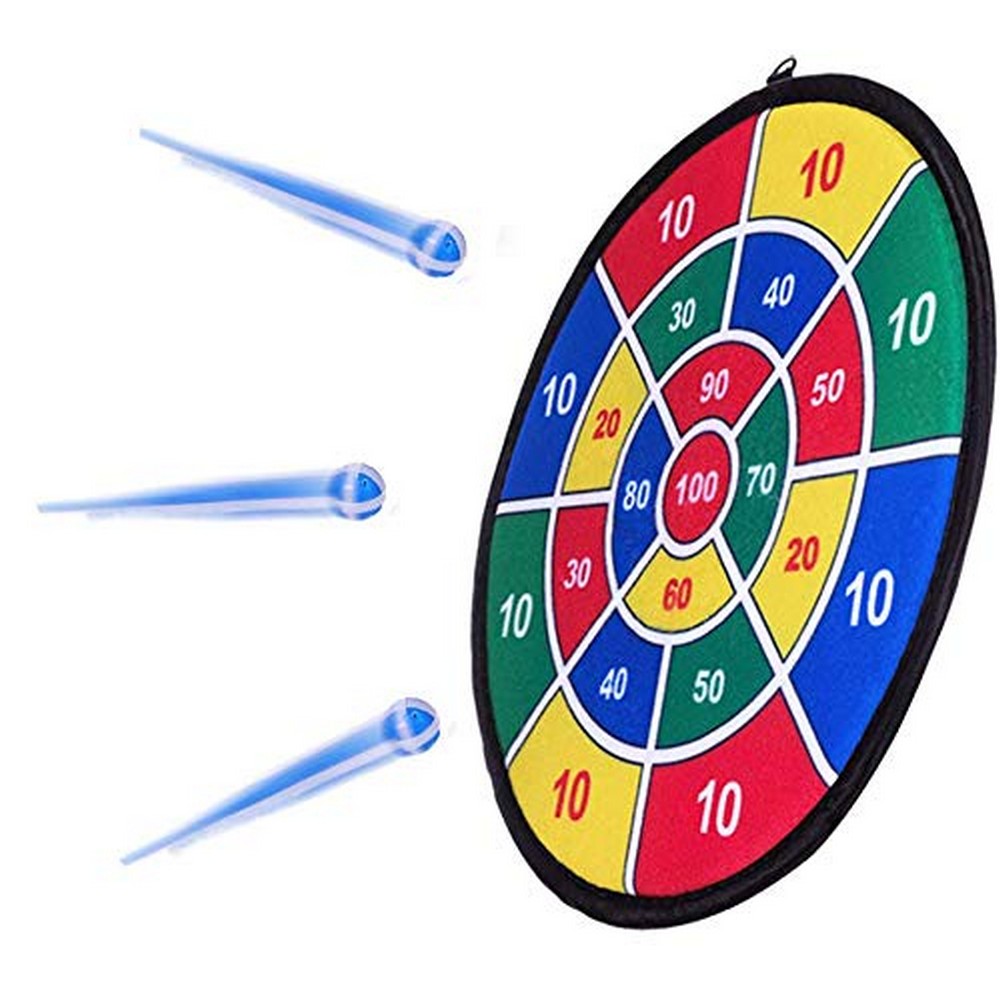 Kids Sports Toy Dart Board Darts Balls Target Game with 5 Balls Using Hook and Loop Fasteners