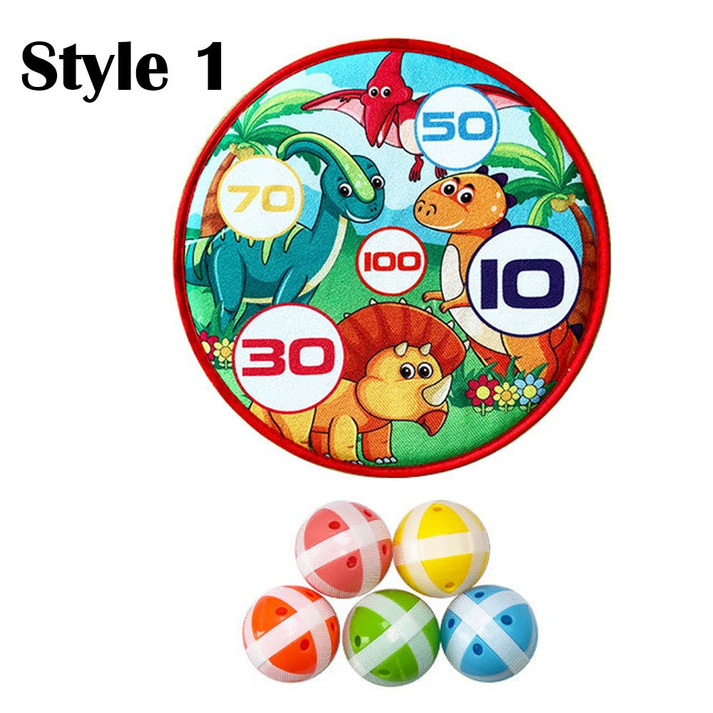 Kids Sports Toy Dart Board Darts Balls Target Game with 5 Balls Using Hook and Loop Fasteners