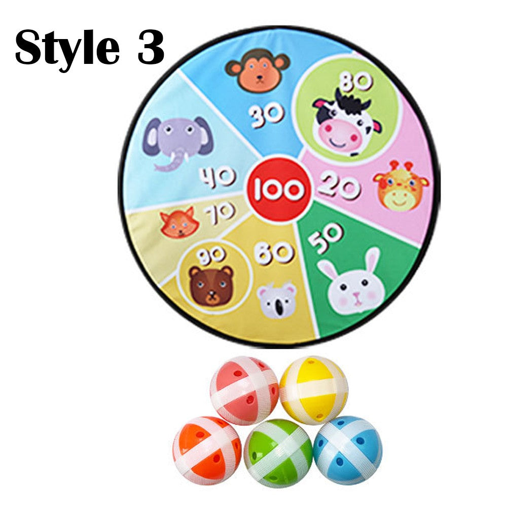 Kids Sports Toy Dart Board Darts Balls Target Game with 5 Balls Using Hook and Loop Fasteners