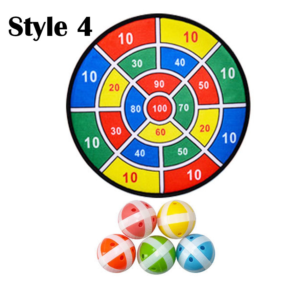 Kids Sports Toy Dart Board Darts Balls Target Game with 5 Balls Using Hook and Loop Fasteners