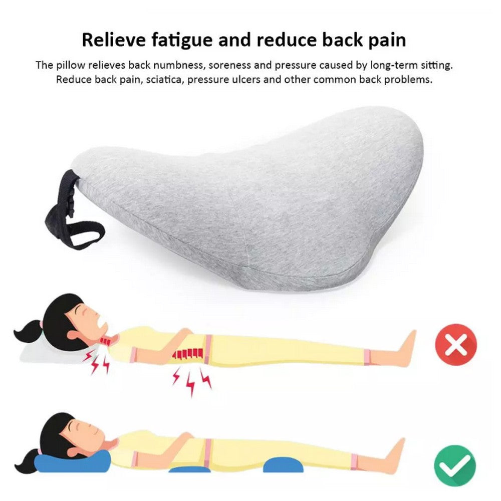 2 X Comfort Memory Foam Lumbar Cushion Back Support Pillow Back Rest for Bed Sleeping Car