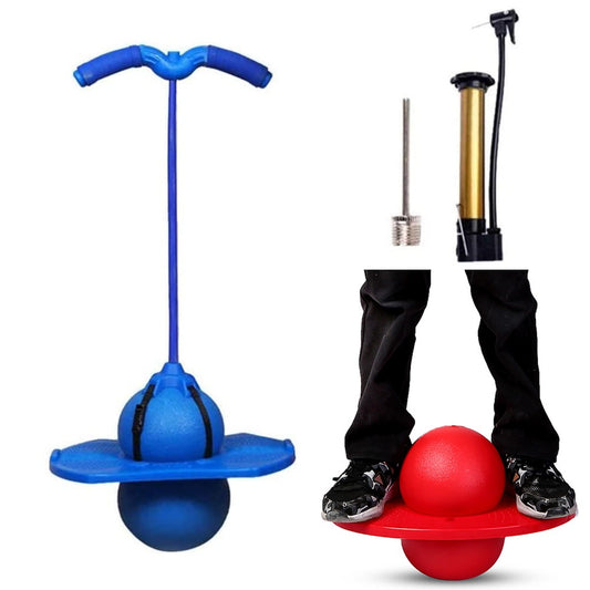 Kids Pogo Jumper Balance Bounce Ball Stilts Toy Sport Game with Handle