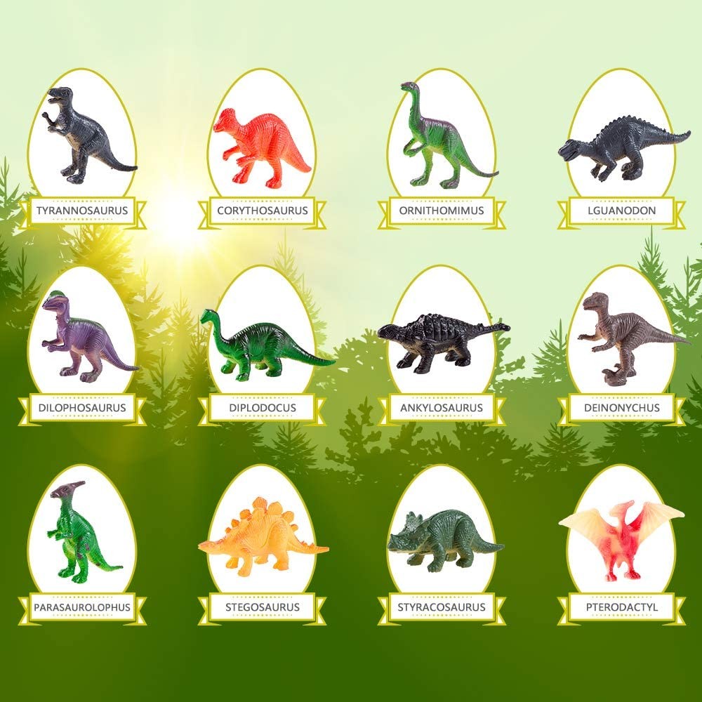 12 Dinosaur Egg Dig Kit Animal Model Toys Educational Christmas Gift