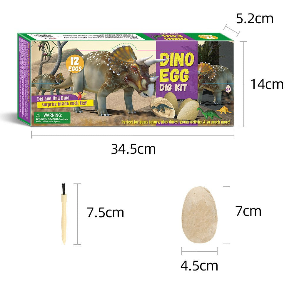 12 Dinosaur Egg Dig Kit Animal Model Toys Educational Christmas Gift