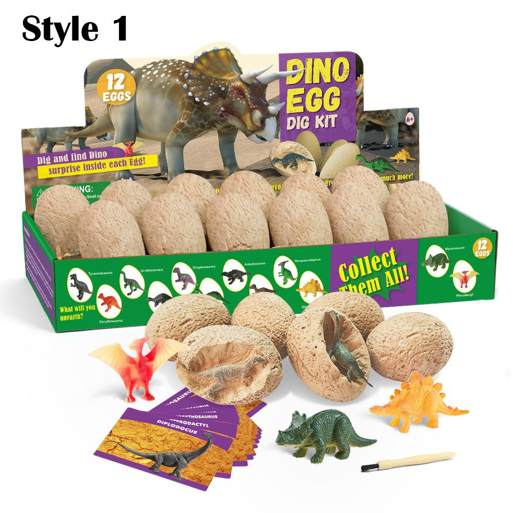 12 Dinosaur Egg Dig Kit Animal Model Toys Educational Christmas Gift