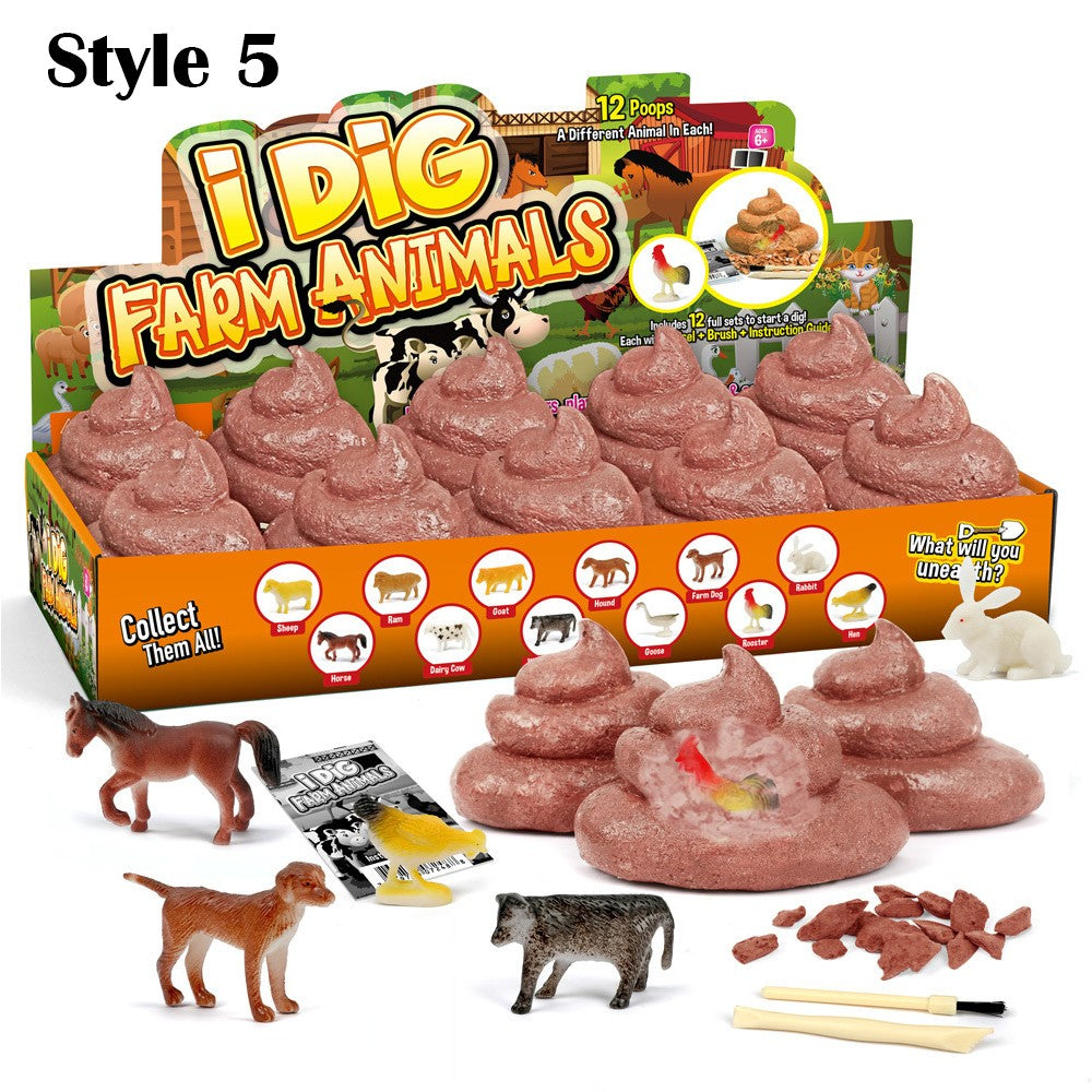 12 Dinosaur Egg Dig Kit Animal Model Toys Educational Christmas Gift