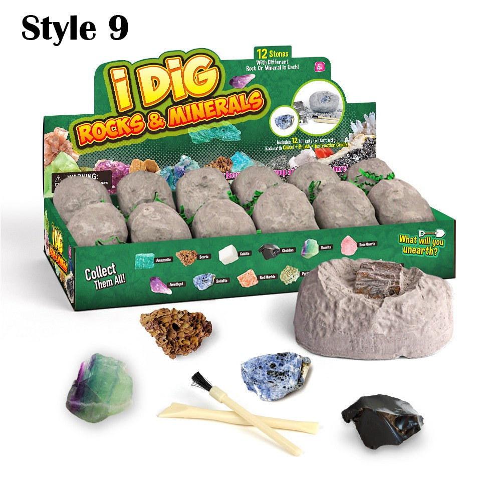 12 Dinosaur Egg Dig Kit Animal Model Toys Educational Christmas Gift