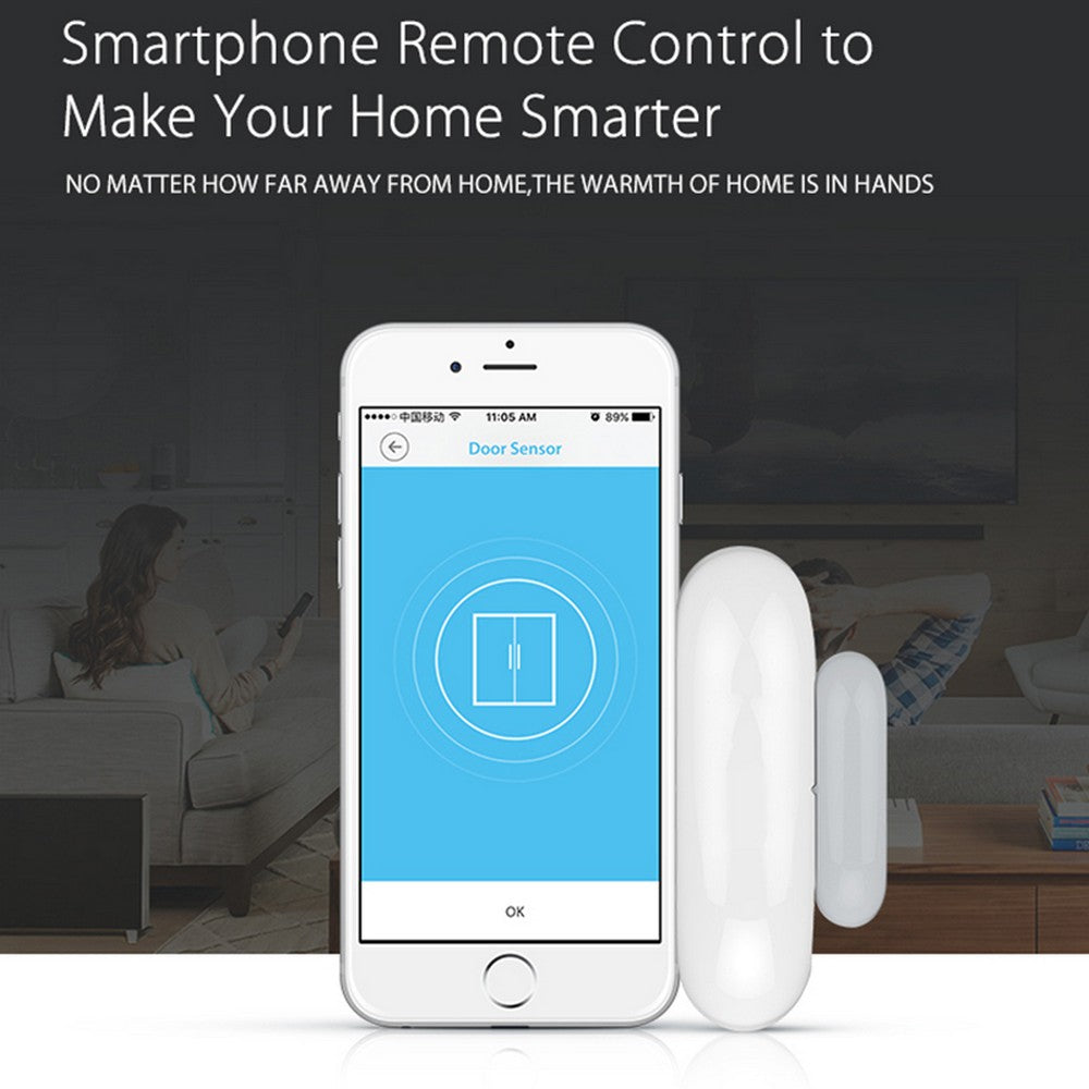 2.4G Hz Smart WiFi Contact Open and Close Door Window Sensor Supports Intelligent Voice Control such as Alexa Google Assistant