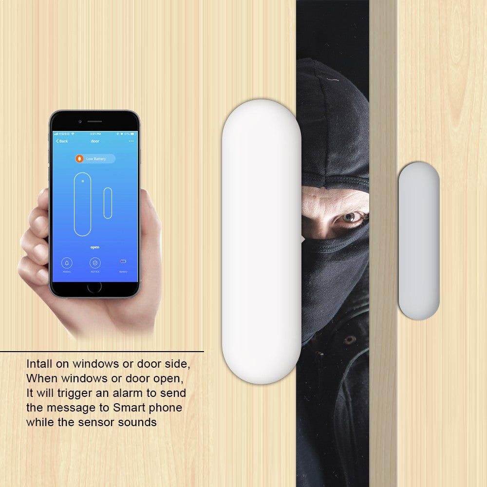 2.4G Hz Smart WiFi Contact Open and Close Door Window Sensor Supports Intelligent Voice Control such as Alexa Google Assistant